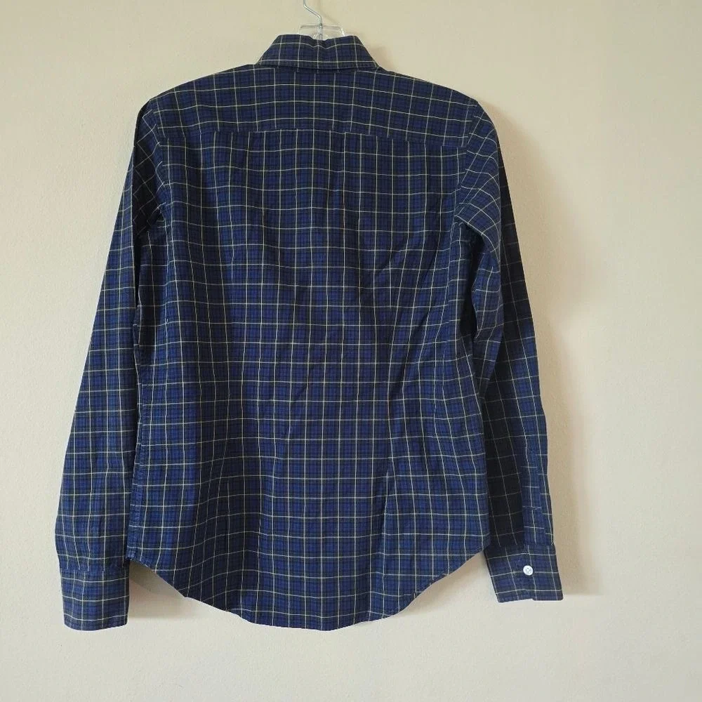 Ralph Lauren Sport kids long sleeve Shirt Size 8 Blue‎ Plaid Button Up